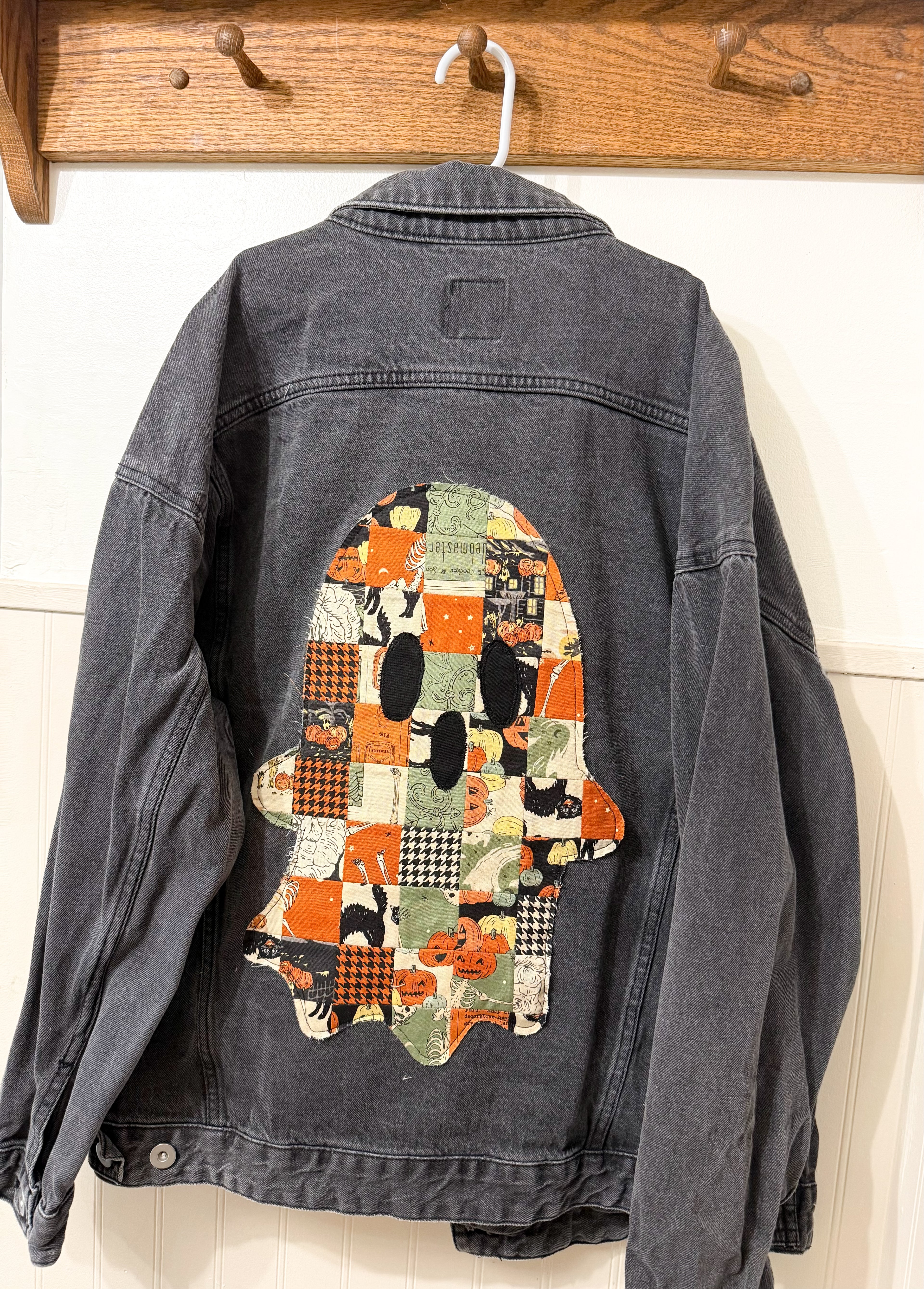 quilted ghost denim jacket